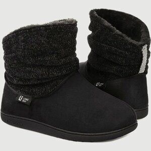 Women's Warm Chenille Knit Bootie Slippers Memory Foam Comfy Boots House Shoes